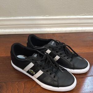 Lacoste Black and White Casual Shoes